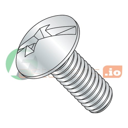 Newport Fasteners 1/4"-20 x 1 in Combination Phillips/Slotted Truss Machine Screw, Zinc Plated Steel, 2500 PK 716462